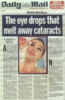 Daily Mail: The eye drops that melt away cataracts